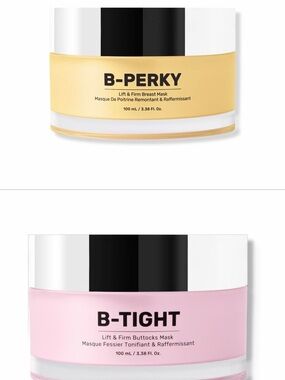 B-PERKY & B-TIGHT Lift & Firm Duo — Yellow & Pink Cream Masks